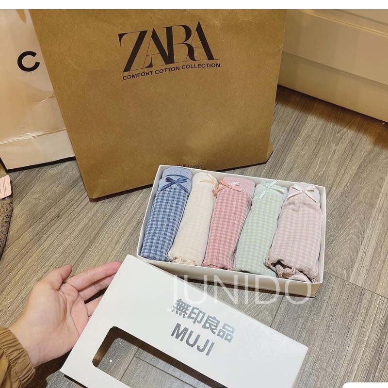 Quần lót nữ cotton kháng khuẩn viền ren mềm mịn QLN01