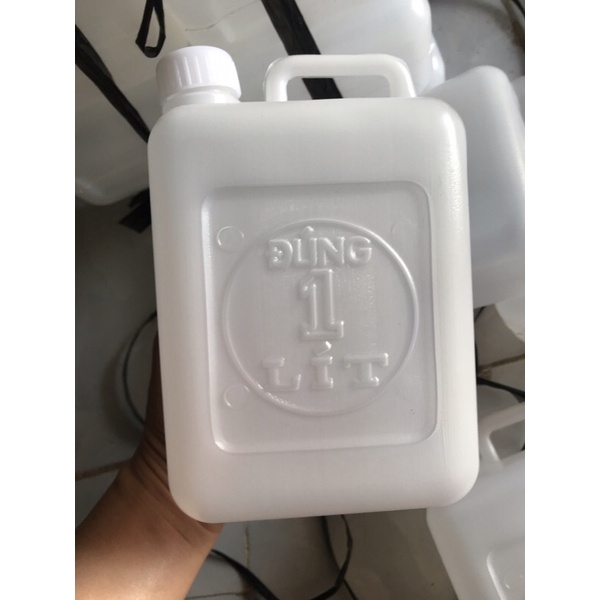 Can nhựa trắng vuông tròn 1L,2L