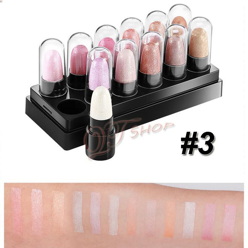 Bộ sáp bóng mắt highlight 12 thỏi Maycreate  SX