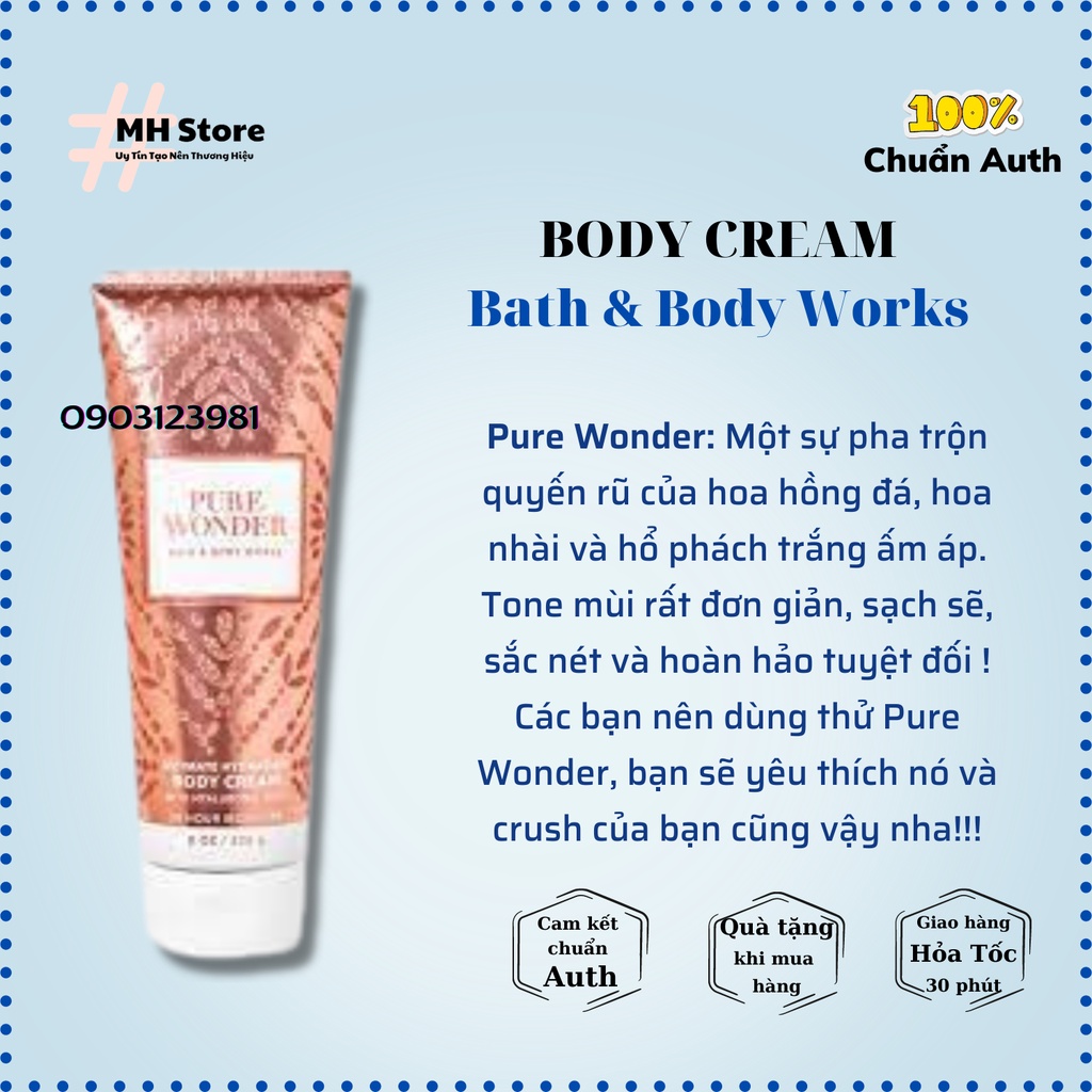 Bộ Sản Phẩm PURE WONDER Xịt Thơm Lotion, Sữa Tắm, Nước Rửa Tay, Nến Bath and Body Works