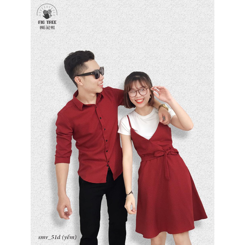 Set gia đình caro đỏ nhí FIG TREE mã 51D