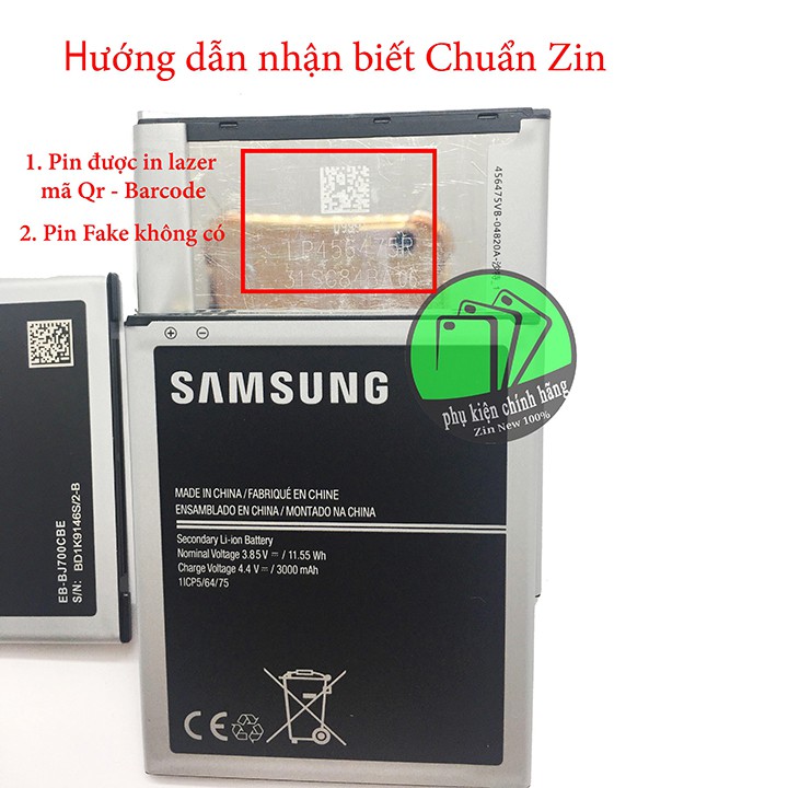 Pin SamSung J7 2015 (J700), J7 Duo, J4 2018, On 7 (G6000) Chính hãng, dung lượng 3000mAh