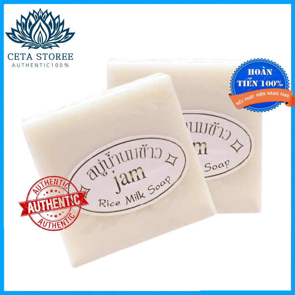 Xà Phòng Cám Gạo / Xà Phòng Trắng Da Thái Lan Thái Lan Jam Rice Milk Soap 65gr | BigBuy360 - bigbuy360.vn