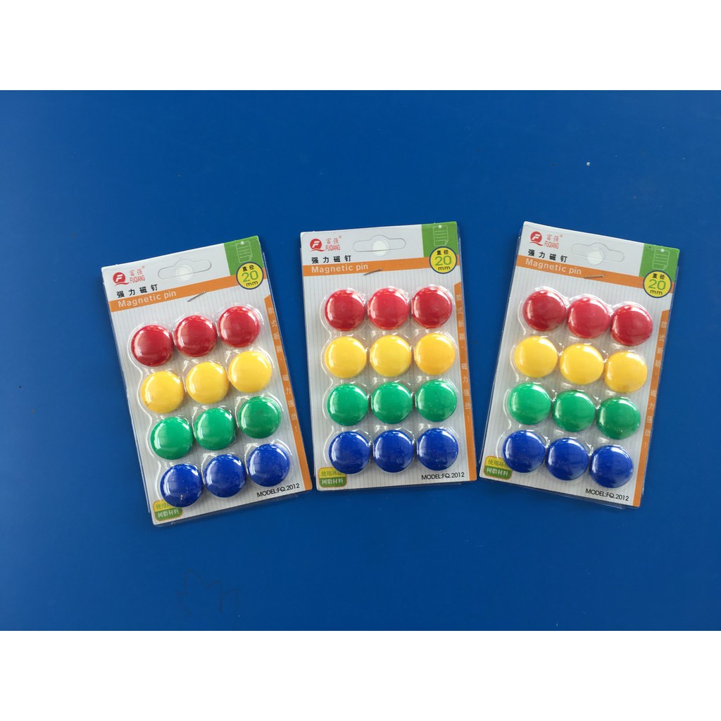 Combo 3 vỉ nam châm màu sắc