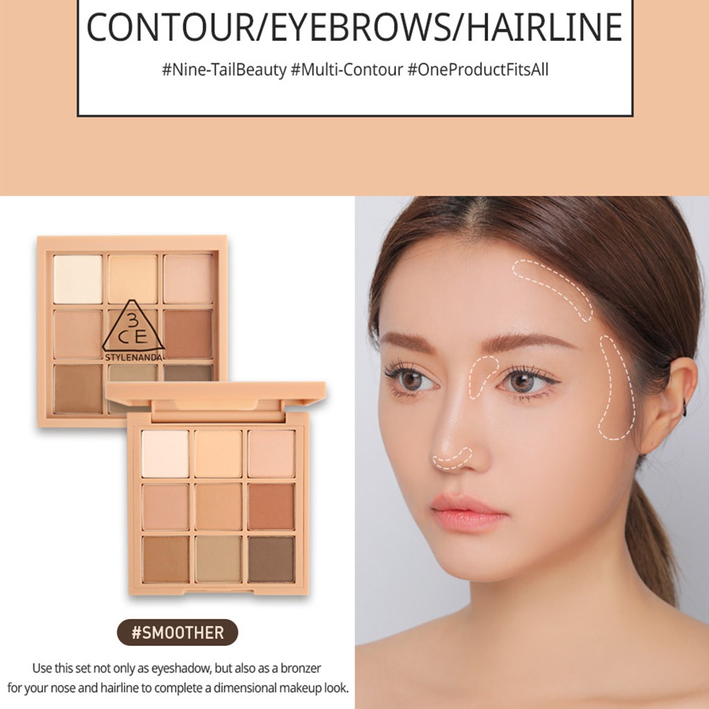 Bảng phấn mắt 3CE MOOD RECIPE nhiều màu tông SMOOTHER 8.1g