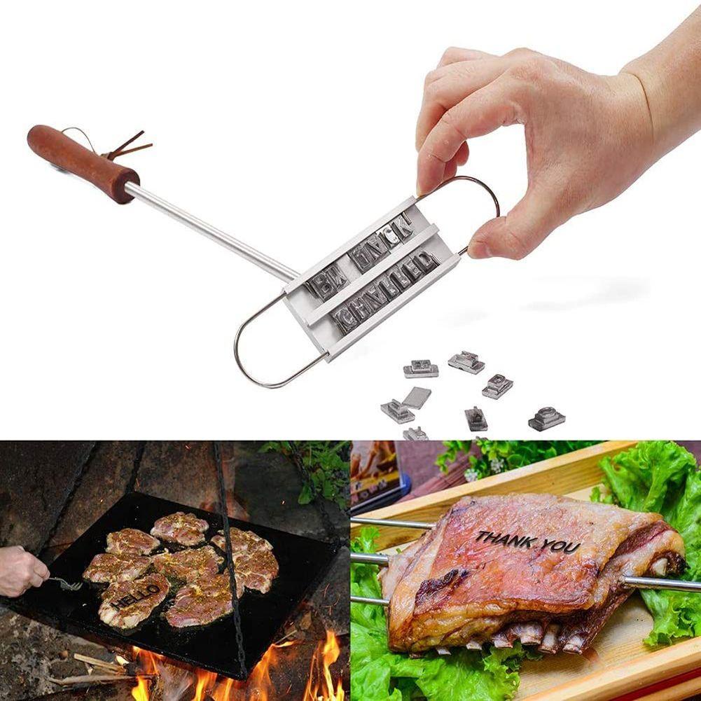WATTLE Bộ 55 Chữ Cái Bằng Sắt Chuyên Dụng Cho Nướng BBQ
