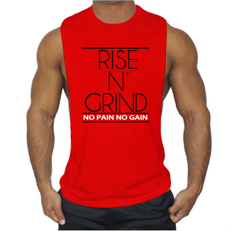 Áo ba lỗ dạng tank top mặc tập gym cho nam chất liệu cotton