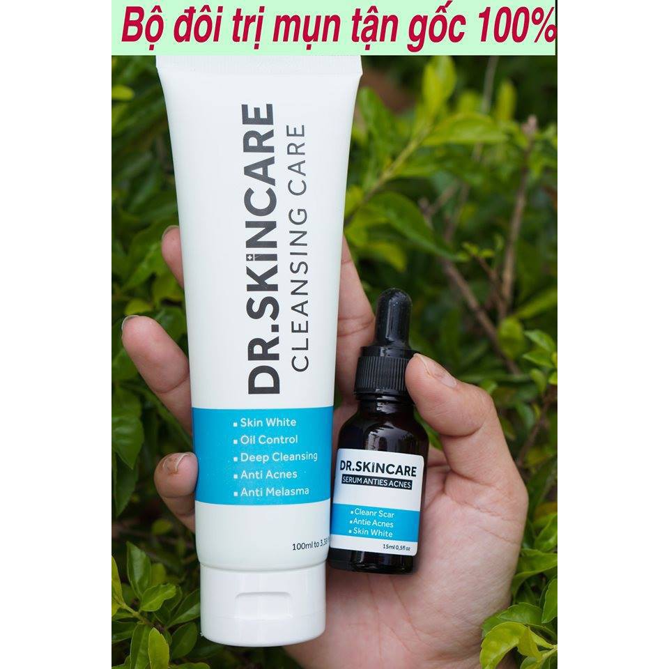 (check mã điện tử-chính hãng 100%) Combo cải thiện mụn tận gốc Dr . Skincare (sữa rửa mặt + serum) | BigBuy360 - bigbuy360.vn