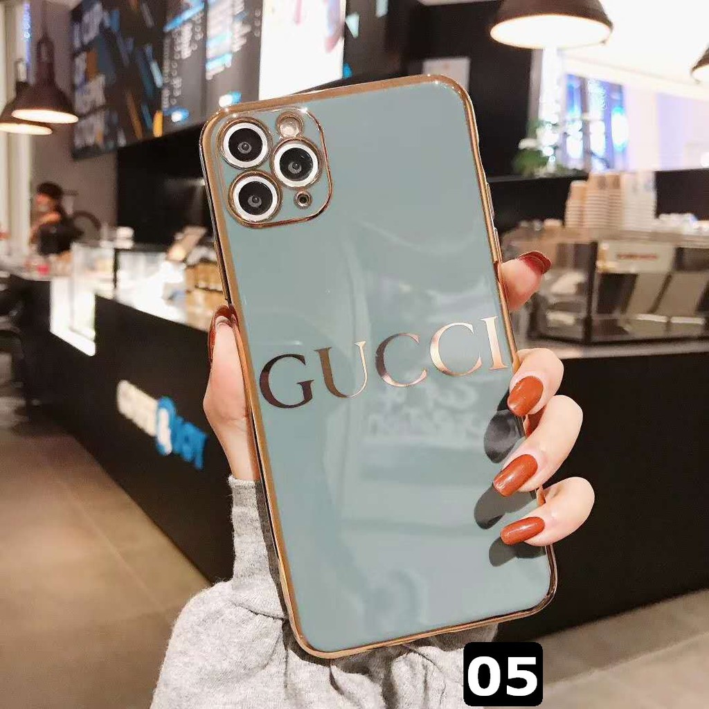 [HOT] Ốp Lưng Dẻo Gucci Mạ Crom Viền Xi Điện Thoại Iphone6/6plus/6s/6splus/7/7plus/8/8plus/X/Xr/Xs/11/12/Pro/Promax