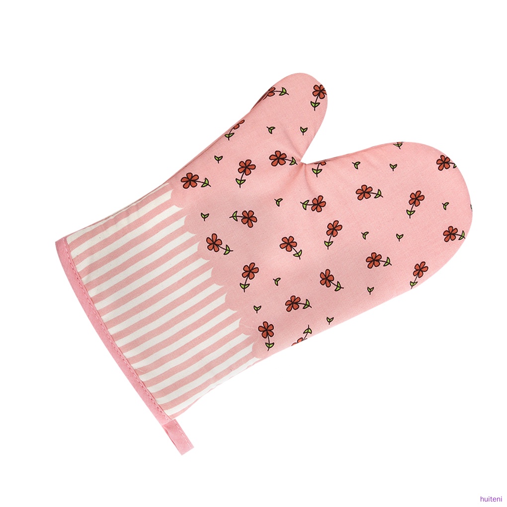 Găng tay lò nướng lò vi sóng cotton đơn chịu được nhiệt độ cao 180 độ tiện lợi