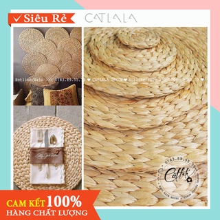 [SIZE ] Thảm lục bình tròn chụp ảnh, trải sàn trang trí nhiều size CATLALA DECOR- TLBTL37CD