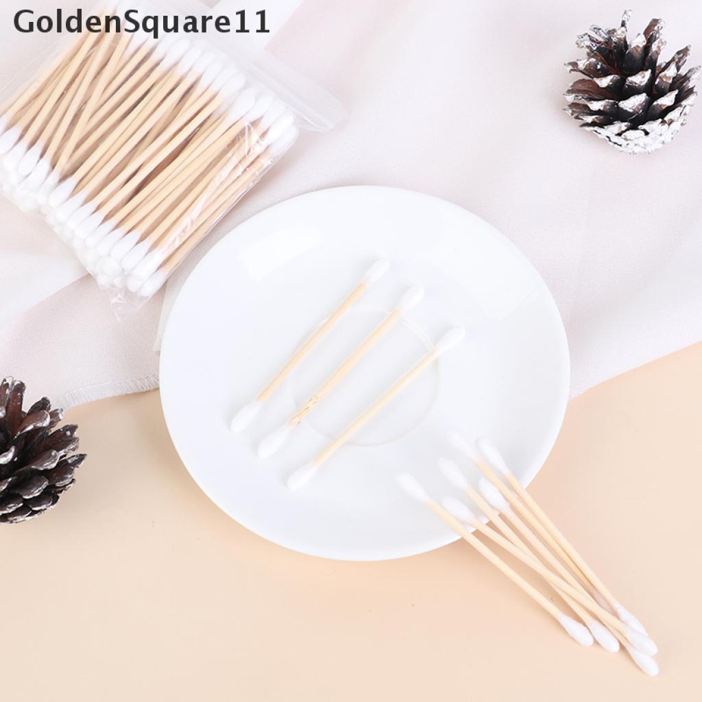 Set 100 Tăm Bông Cotton Hai Đầu Dùng Một Lần Trang Điểm