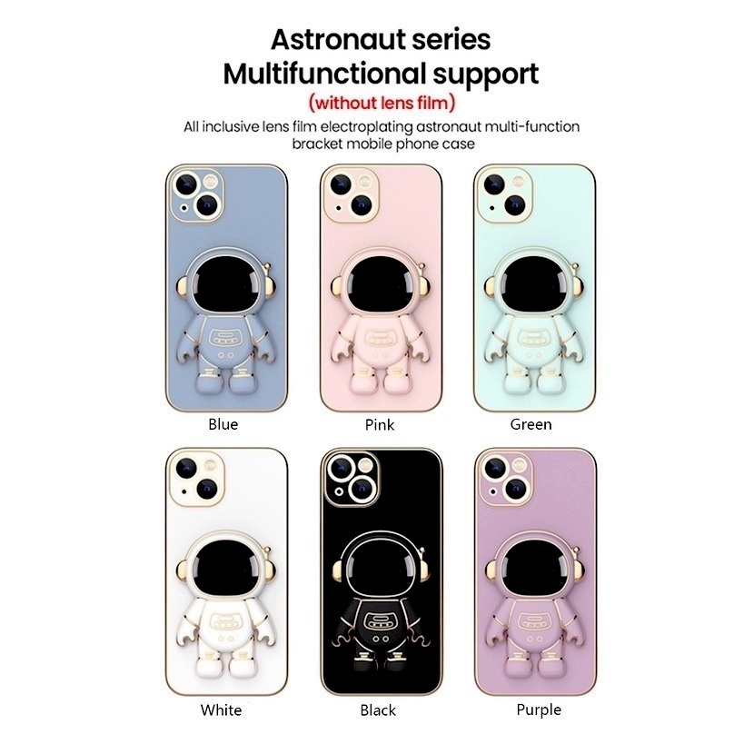 Ốp Điện Thoại Silicon Hình Phi Hành Gia Có Giá Đỡ Bảo Vệ Ống Kính Máy Ảnh Cho Realme GT Neo3 2 Pro Neo 3T 2T GT 2 Pro