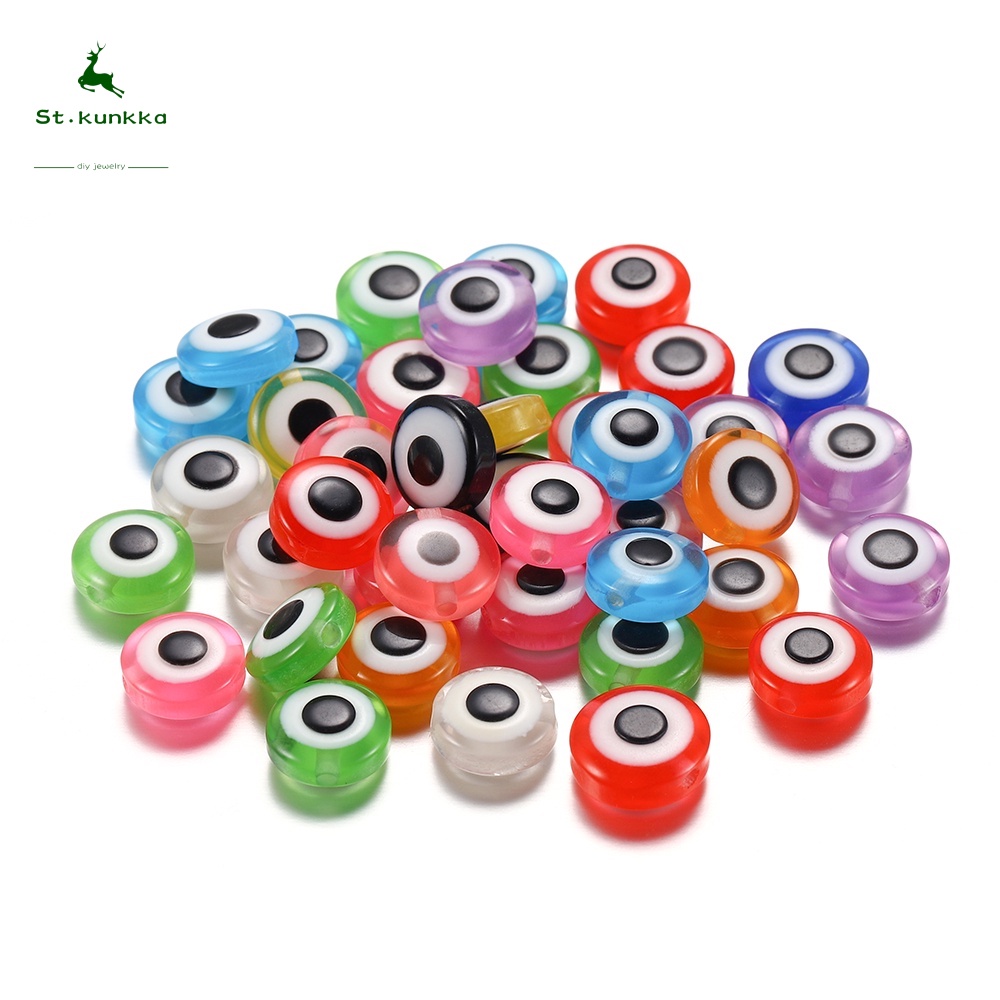 Set 50 hạt xâu chuỗi ST.KUNKKA hình oval dành cho làm đồ trang sức thủ công DIY