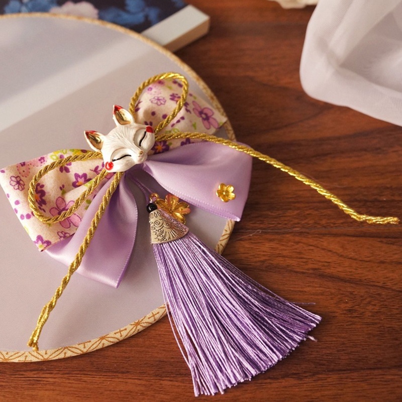 XIXI Kẹp Tóc Tua Rua Hình Nơ Họa Tiết Hoạt Hình Phong Cách Nhật Bản Ngọt Ngào