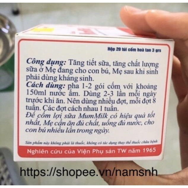 CỐM LỢI SỮA MUMMILK  hộp 20 gói