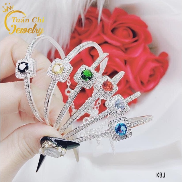 [HÀNG MỚI] Lắc Tay Nữ- Vòng Tay Bạc Kết Hợp Đá Đủ Màu, Nổi Bật, Xinh Xắn
