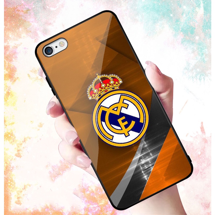 Ốp Lưng IPHONE 6,6S,6 PLUS,6S PLUS,7,8,7 PLUS,8 PLUS mặt kính cường lực cao cấp In hình Câu Lạc Bộ Bóng Đá