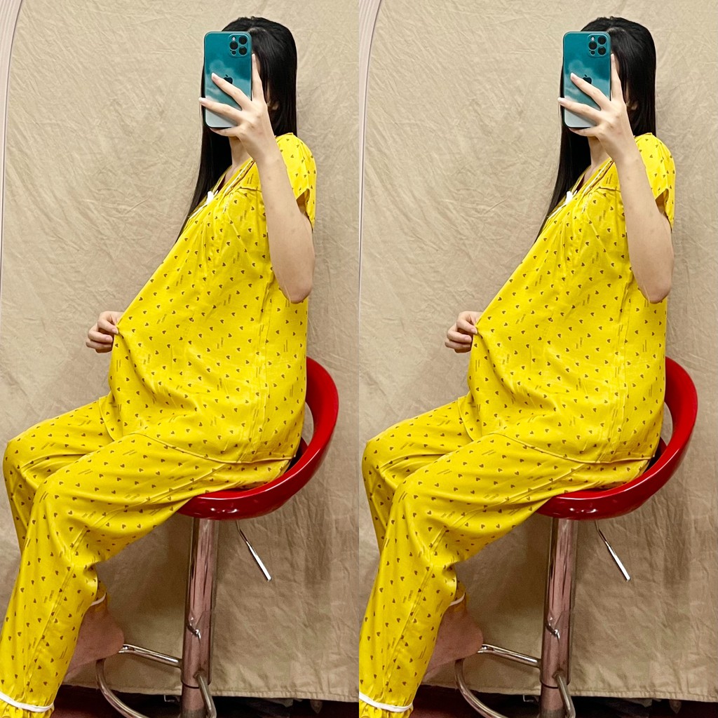 Bộ bầu mặc nhà chat mat mua he mới 40-65kg