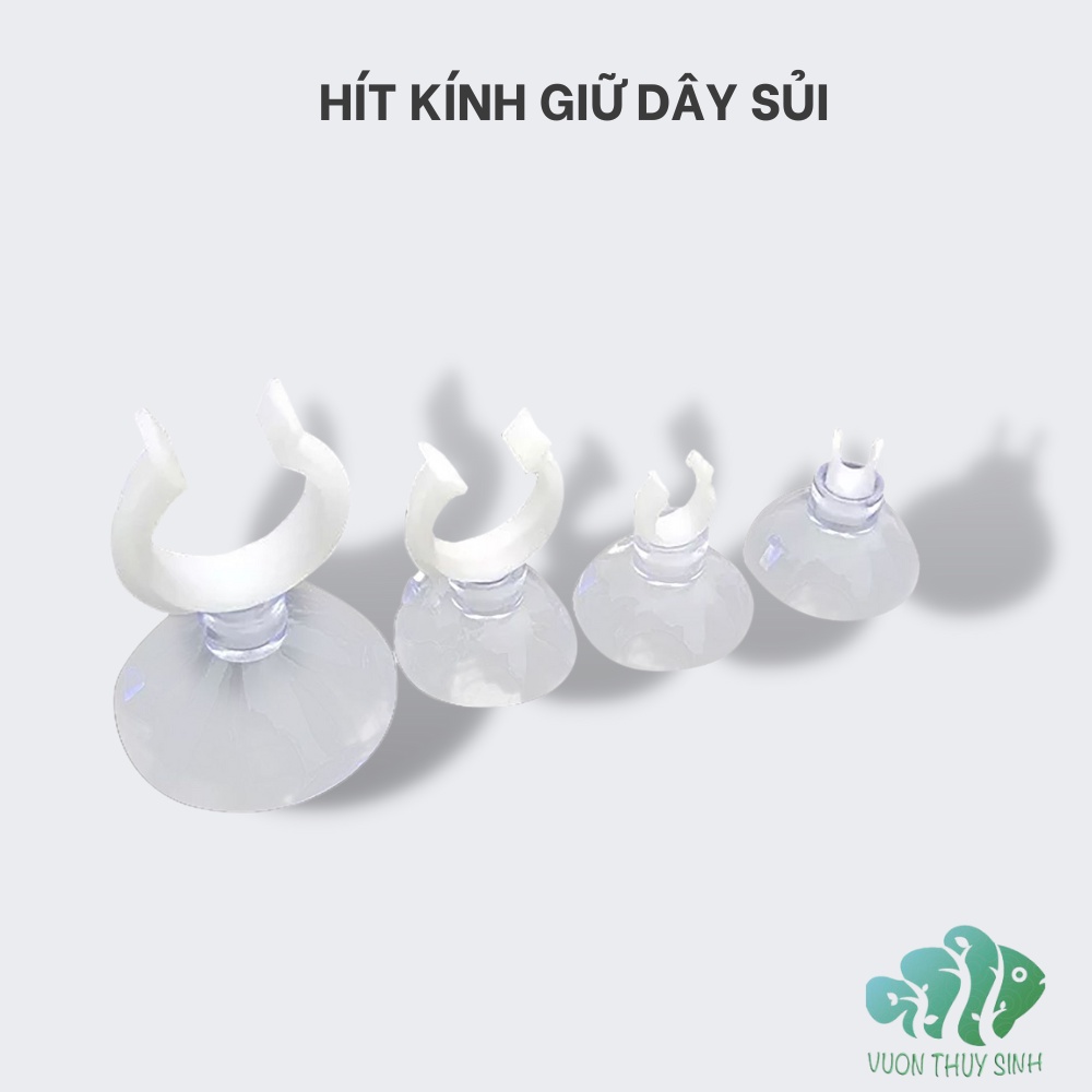 Hít kính, núm giữ dây sủi và phụ kiện bể cá loại tốt