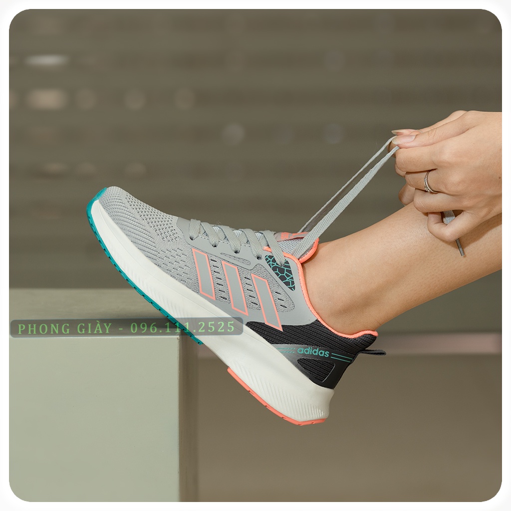 Giày Sneaker Nữ Giày Thể Thao Nữ A51 Màu Ghi Cam Fullbox