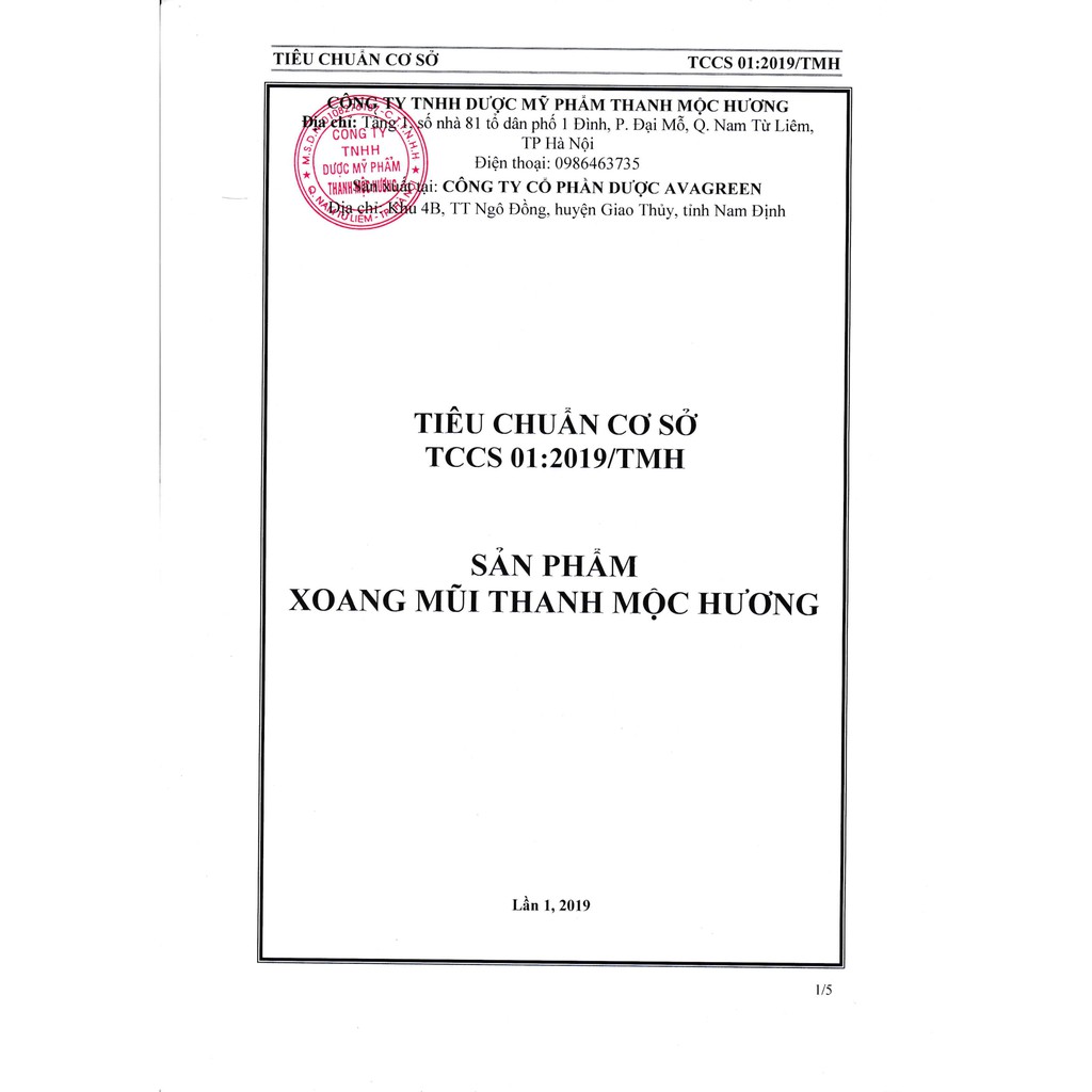 [CHÍNH HÃNG] [XẢ KHO] Dung Dịch Nhỏ Mũi Thảo Dược Tự Nhiên - Thanh Mộc Hương - Giá bán lỗ