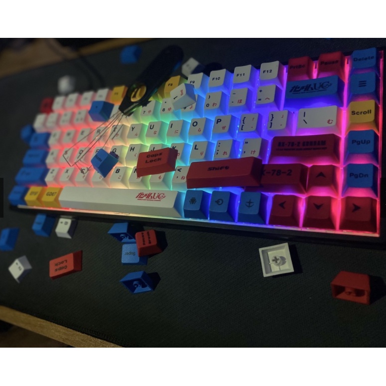 Keycap Gundam - keycap PBT - profile CHERRY - Dyesub - 108 nút cho bàn phím cơ