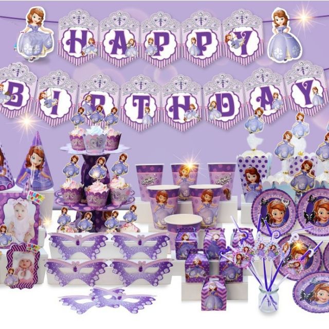 Set trang trí sinh nhật chủ đề công chúa Sofia