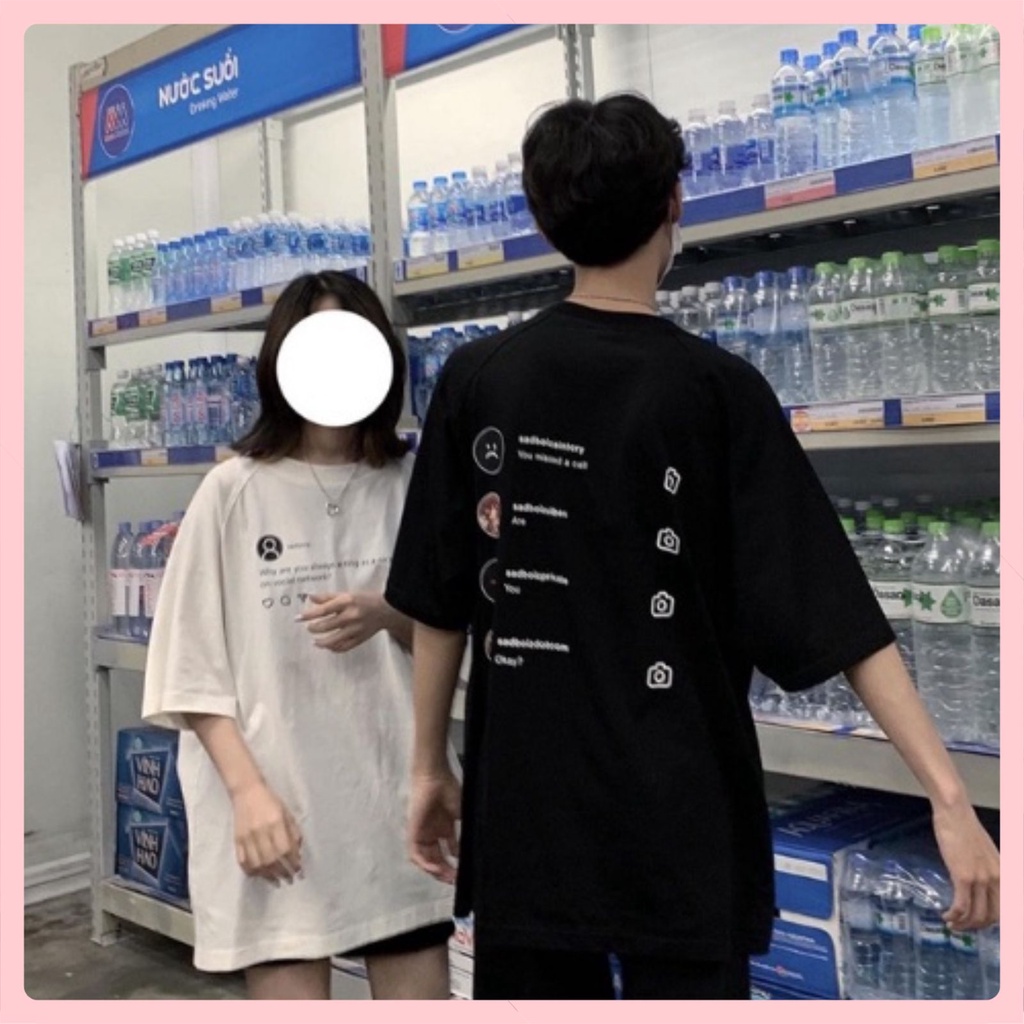 Áo thun sadboiz nam nữ tay lỡ, Áo sadboiz sadtagram form rộng chất cotton co dãn siêu mềm mịn | BigBuy360 - bigbuy360.vn