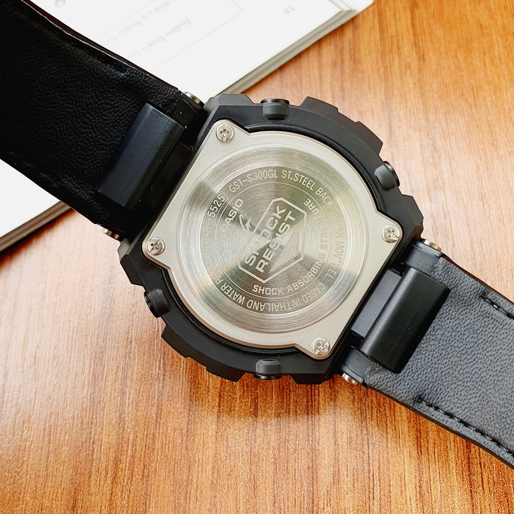 Đồng hồ chính hãng Casio G-Shock GST-S300GL-1A - Máy Quartz pin - Kính khoáng cường lực - Dây da