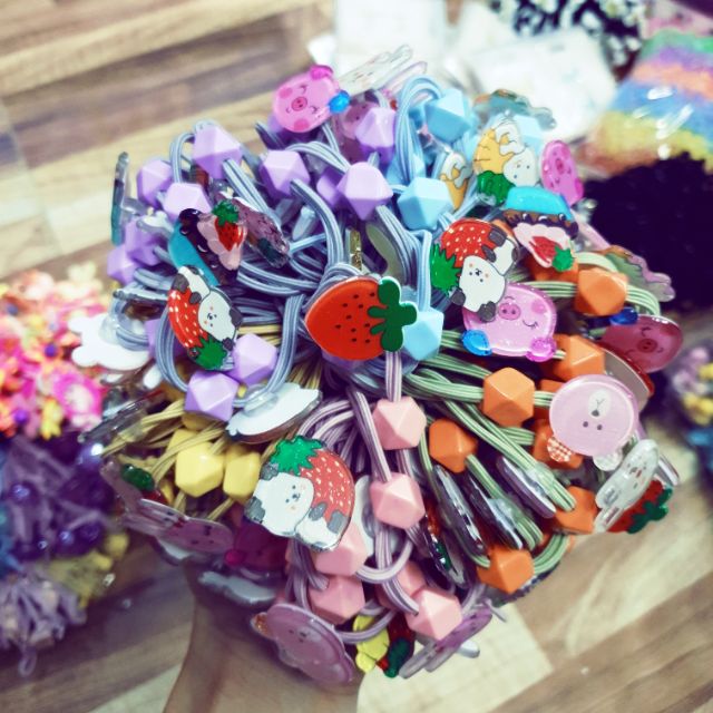 Cột tóc trái cây thú cưng siêu cute