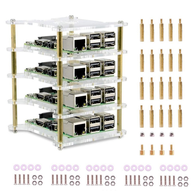Vỏ Nhựa Acrylic 4 Tầng Chất Lượng Cao Cho Raspberry Pi 3 El B 3b Plus 2b 4b Ssvn | BigBuy360 - bigbuy360.vn