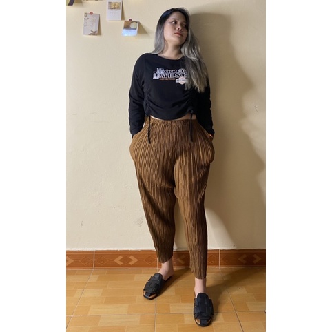 Quần bom nhăn bigsize siêu co giãn FREESIZE 60-100KG