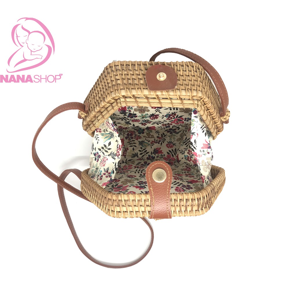Túi cói lục lăng handmade phong cách VIntage