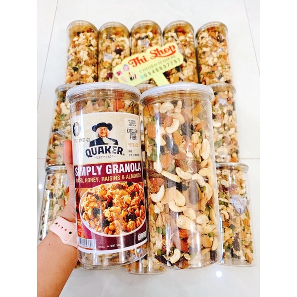 [Mã GROSALE giảm 10% đơn 150K] GRANOLA HŨ 500GR SIÊU HẠT-DATE MỚI-SIÊU NGON