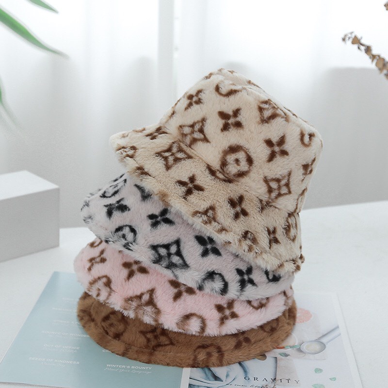 Mũ bucket L.V lông mịn cao cấp