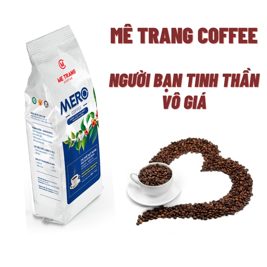 Cà phê pha máy Mê Trang MERO - Túi hạt 500gr & 250gr