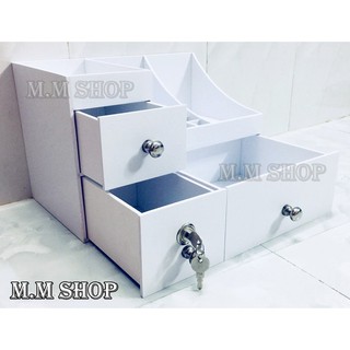 KỆ TỦ MỸ PHẨM KOOL CÓ KHÓA TỦ SIZE 35CM
