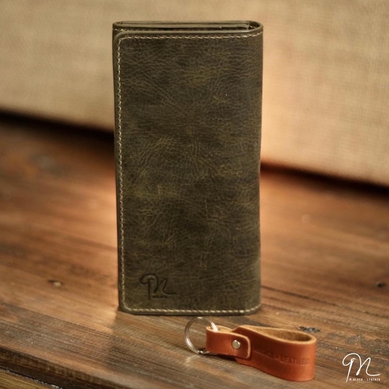 VÍ DÀI DA BÒ THẬT HANDMADE