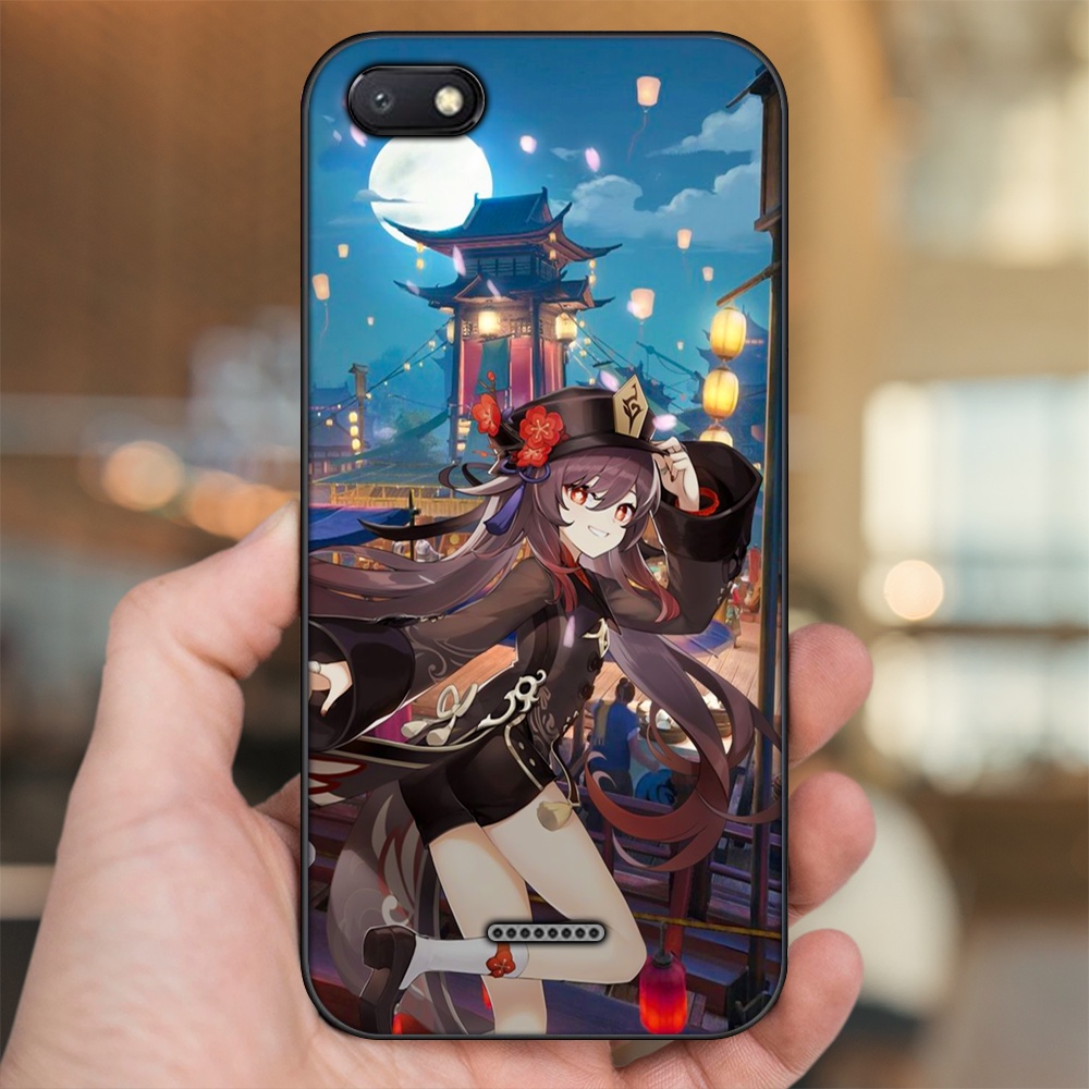 Ốp lưng Xiaomi Redmi 6A viền đen in hình Hutao Genshin Impact