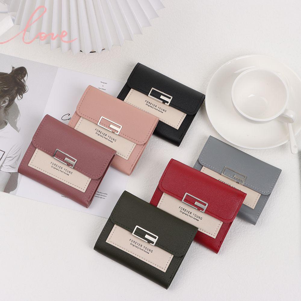 Ví Da PU Mini Đựng Thẻ Tín Dụng Thiết Kế Đơn Giản Cho Nữ