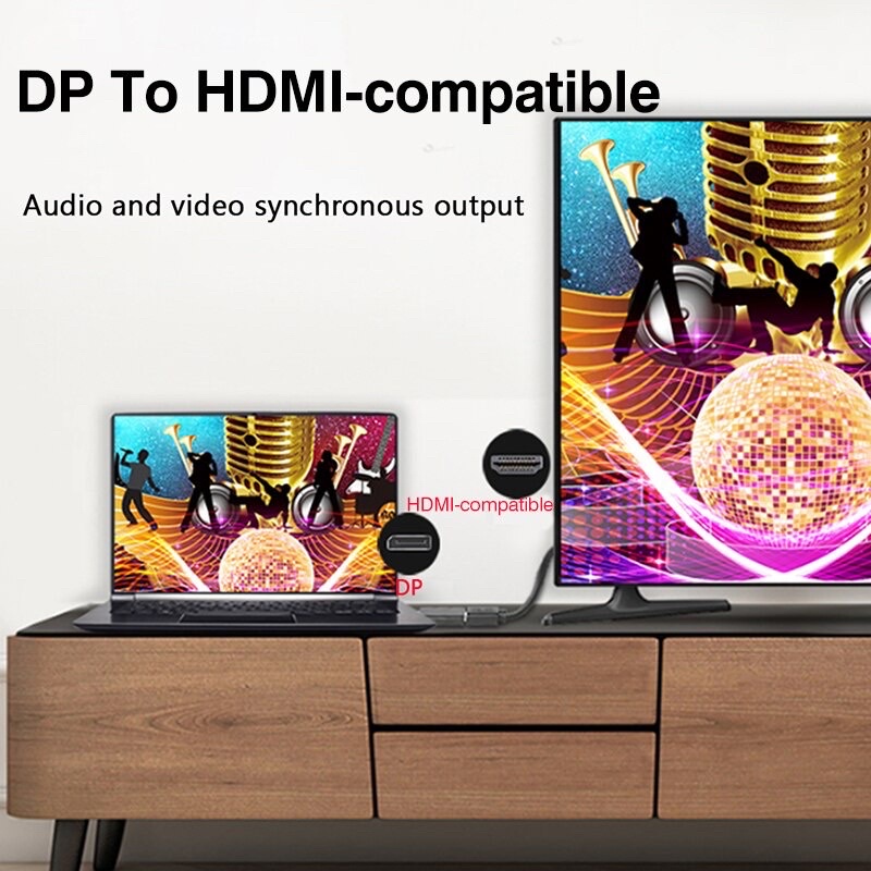 Đầu chuyển đổi Display Port DP 4K sang HDMI cho PC TV laptop máy vi tính