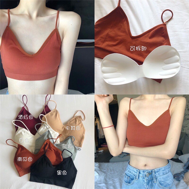 Yamini [Hàng Có Sẵn] Big U Áo Lót Thể Thao Cỡ Nhỏ Không Gọng Thoải Mái Có Gân Không Gọng Thoải Mái Đơn Giản Cho Nữ S | BigBuy360 - bigbuy360.vn