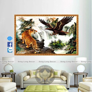 TRANH DÁN TƯỜNG 3D ANH HÙNG TƯỜNG NGỘ, TRANH DÁN TƯỜNG CON HỔ - TRANH CON CỌP - TRANH ĐẠI BÀNG