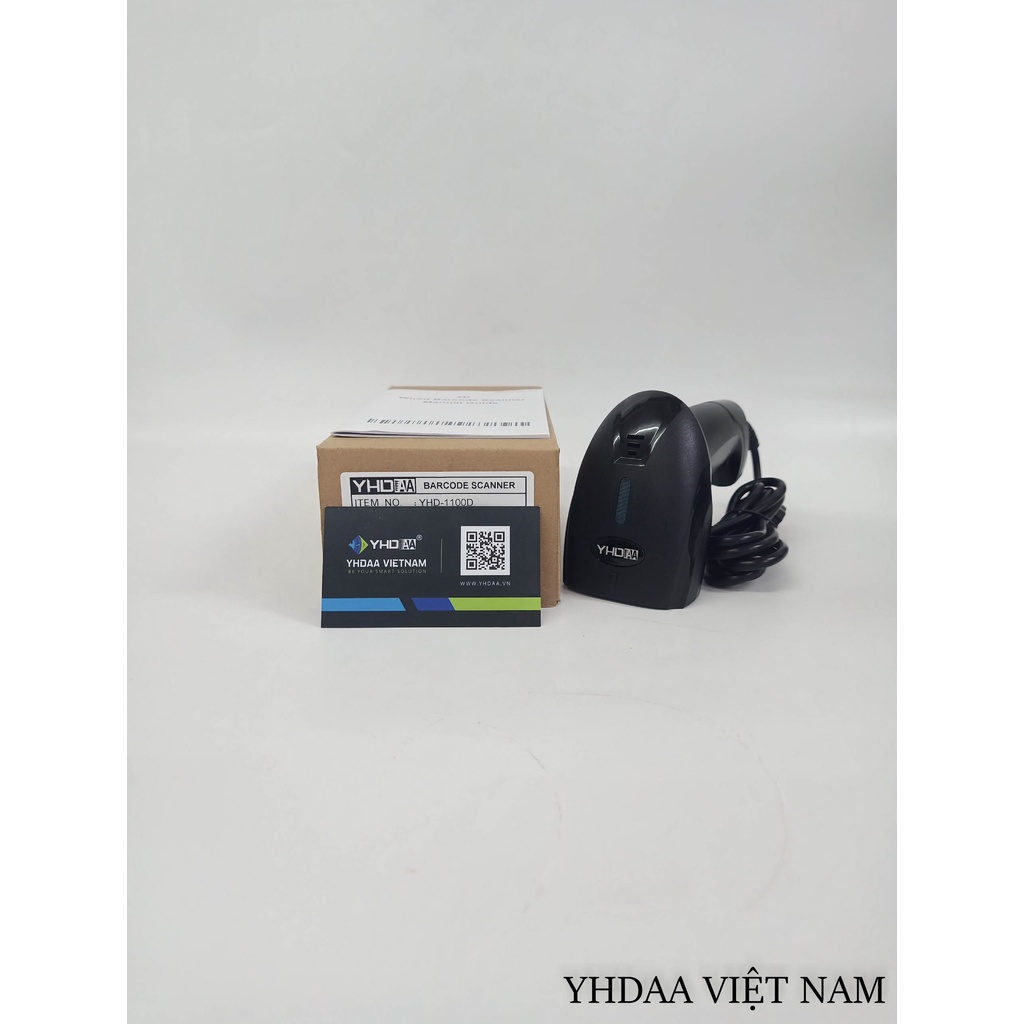 Máy bắn mã vạch YHD-1100D 2D có dây, Đầu đọc mã Barcode cảm ứng mã vạch 1D, 2D dùng cho Cửa hàng, Siêu thị..v.V Không Đế