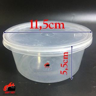 Hộp nhựa đựng thực phẩm tròn 350ml-10 hộp nhựa Microwave kèm nắp TN87 dùng được trong lò vi sóng