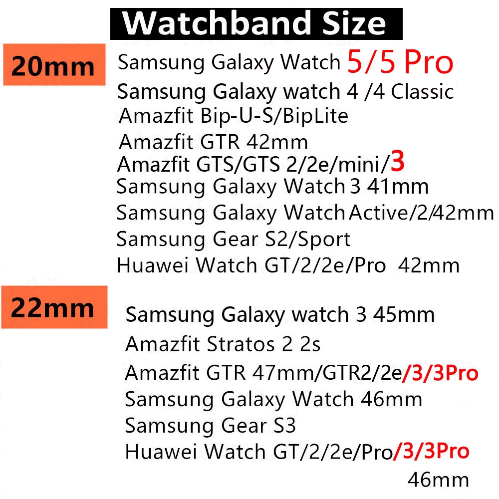 HUAWEI Dây Đeo Silicon 20mm 22mm Cho Đồng Hồ Thông Minh Samsung Galaxy Watch 4 5 pro 40mm 44mm 45mm 42 / 46mm active 2 / 3 pro