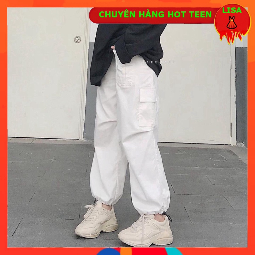QUẦN JOGGER DÂY RÚT TÚI HỘP ASEON - QUẦN BAGGY KAKI TRẮNG MẶC 2 KIỂU SUÔNG BO KHOÁ KÉO CÚC CÀI BOX PANT - - 👗lisa97_sto