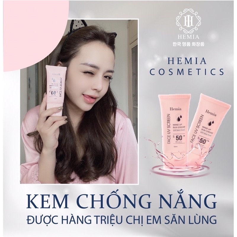 Kem Chống Nắng HEMIA Chính Hãng có tem chống hàng giả mã QR