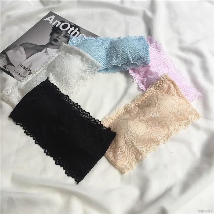 Áo lót ống ren hoa có mút lót tiện dụng